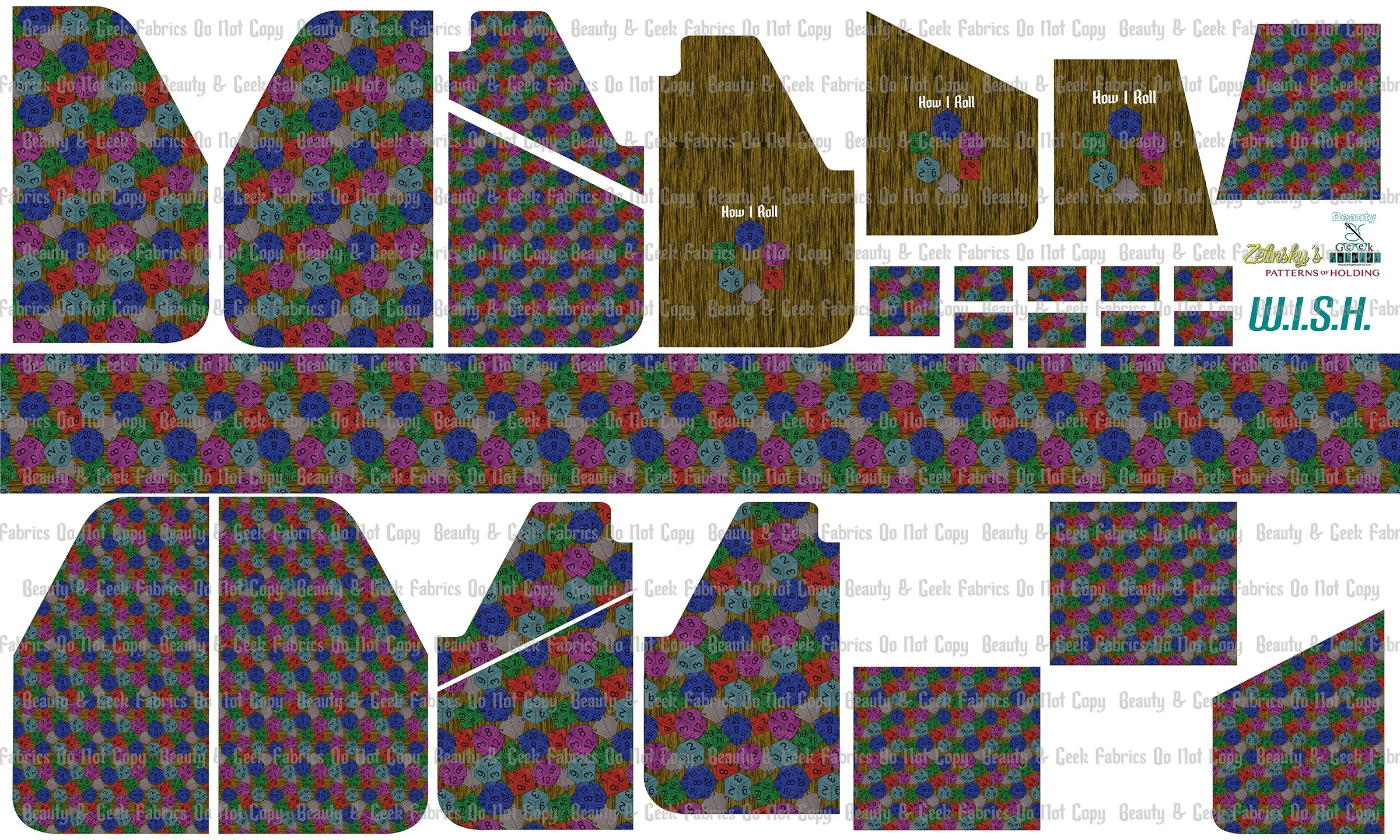 Dice W.I.S.H. - Cut N Sew - Past Print Preorder