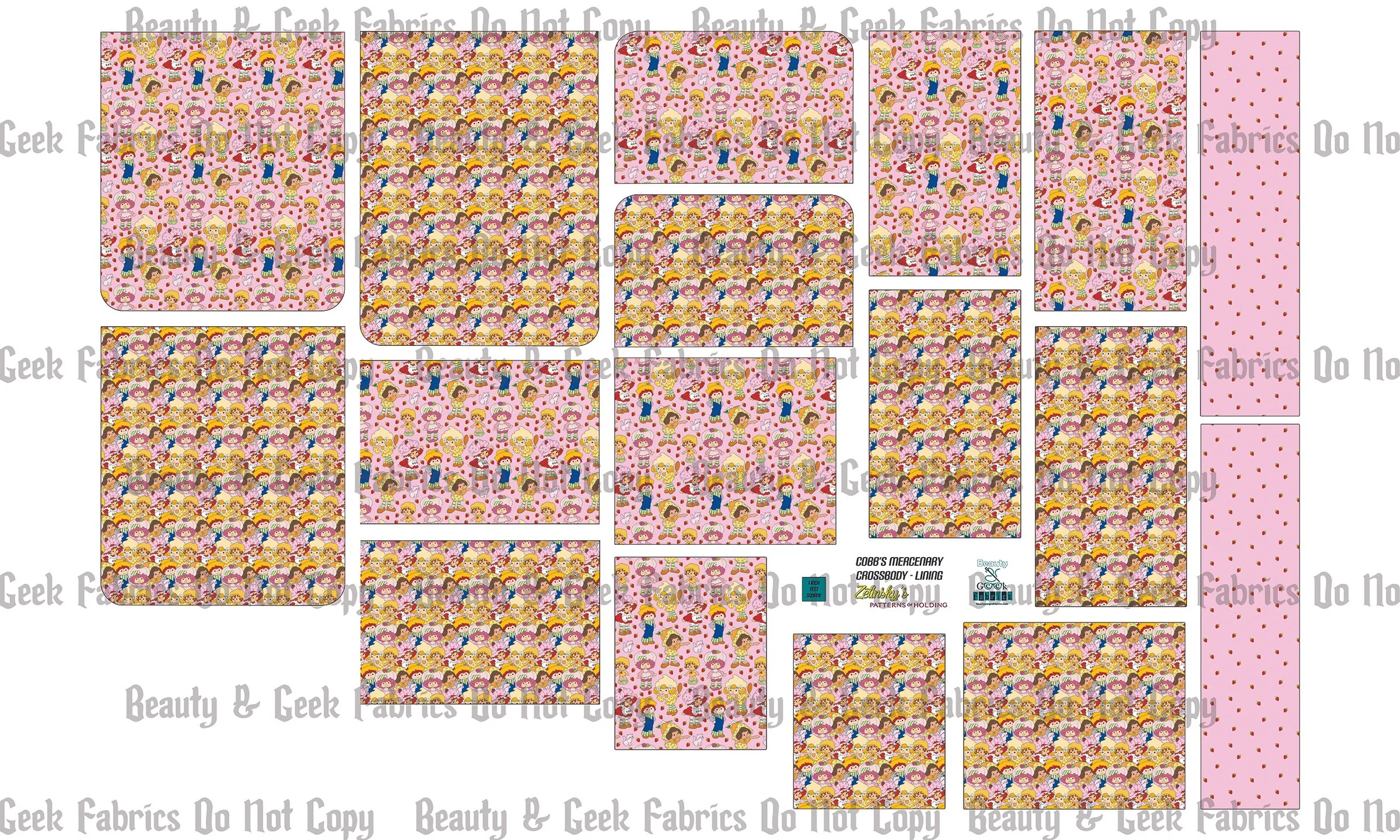 Strawberry Girl Cobb's Lining Only - Cut N Sew - Past Print Preorder