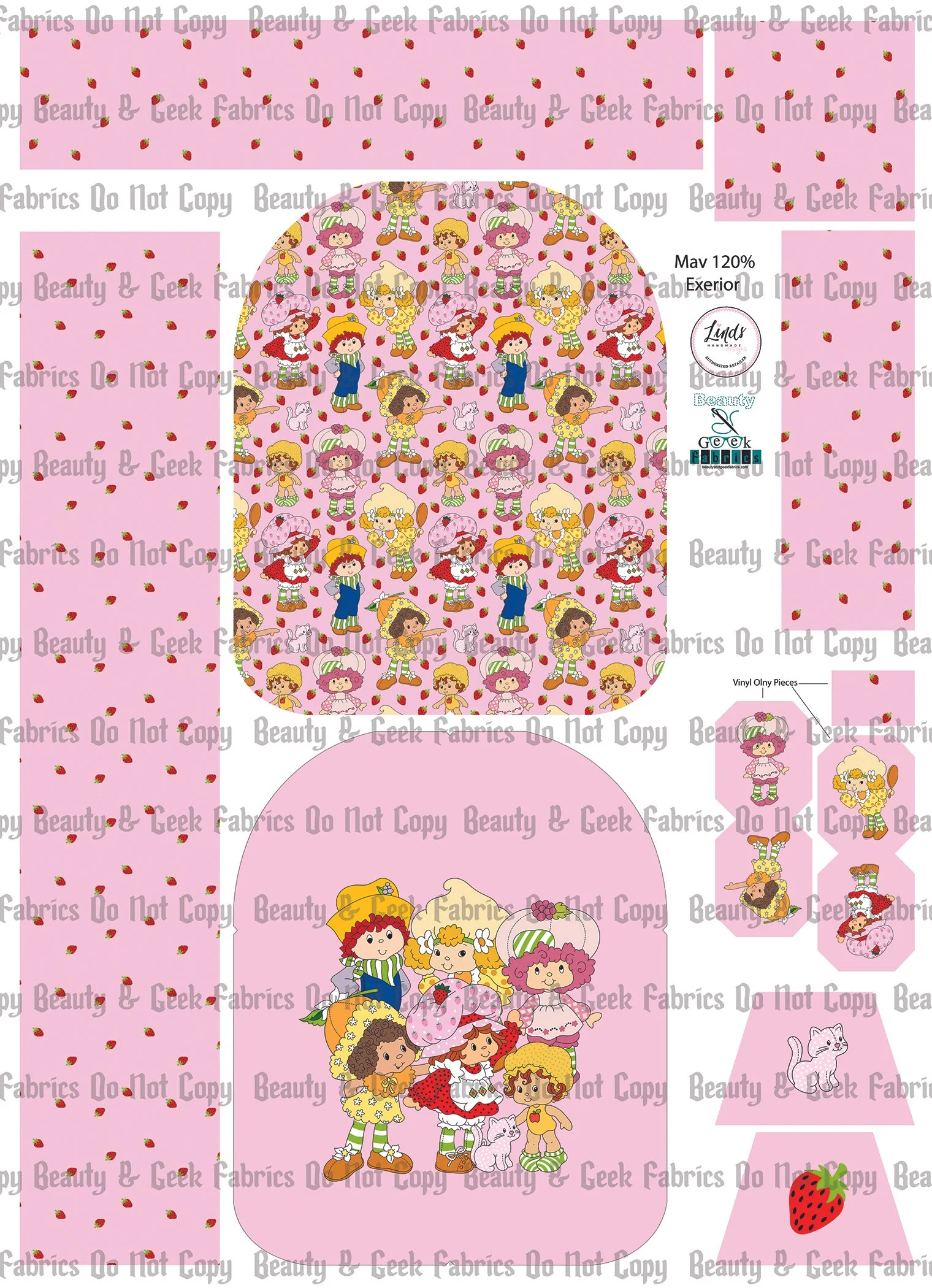 Strawberry Girl Mav Pack Exterior Only - Cut N Sew - Past Print Preorder