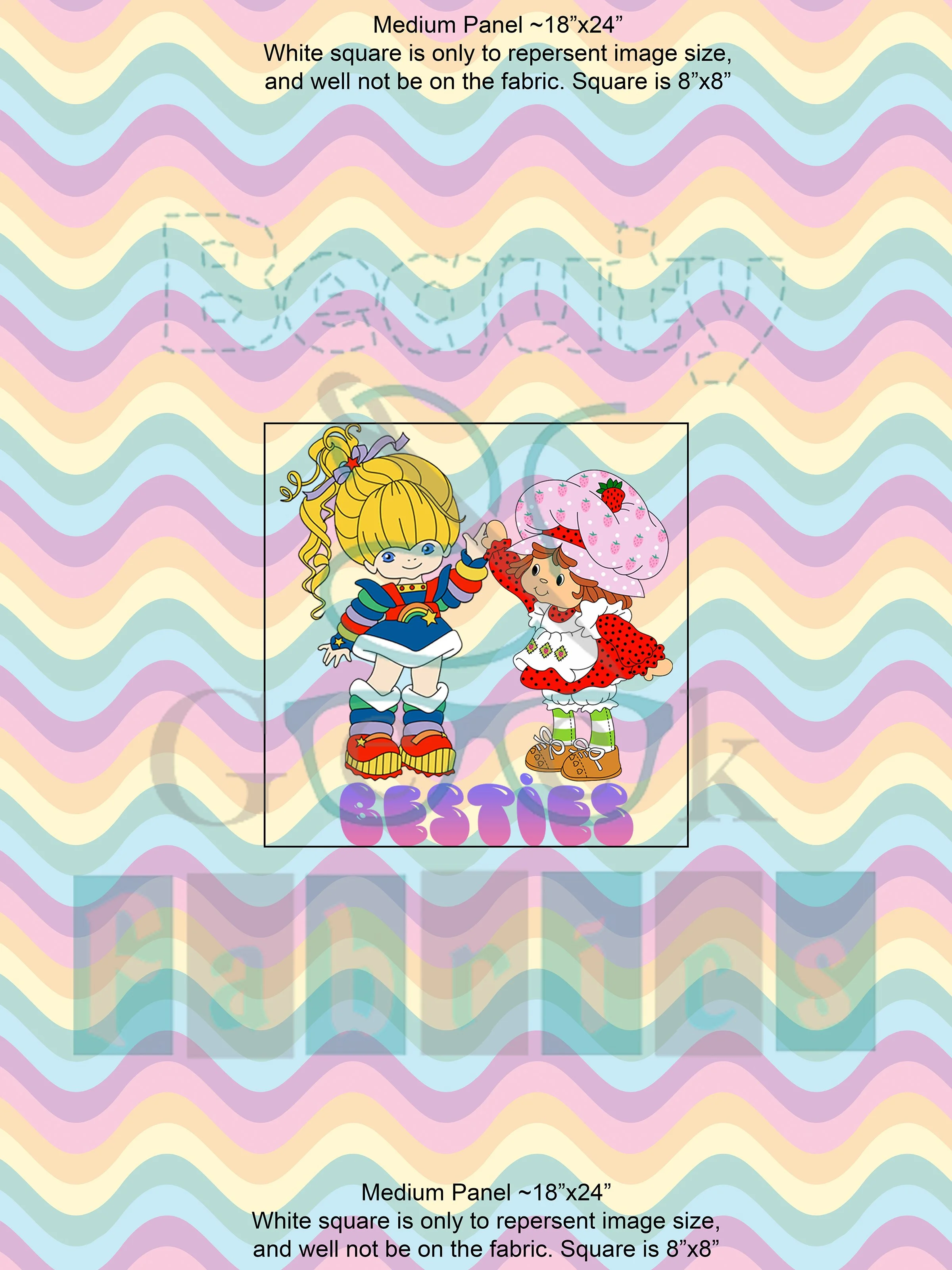 80's Besties (4 options) Panel Past Print Preorder