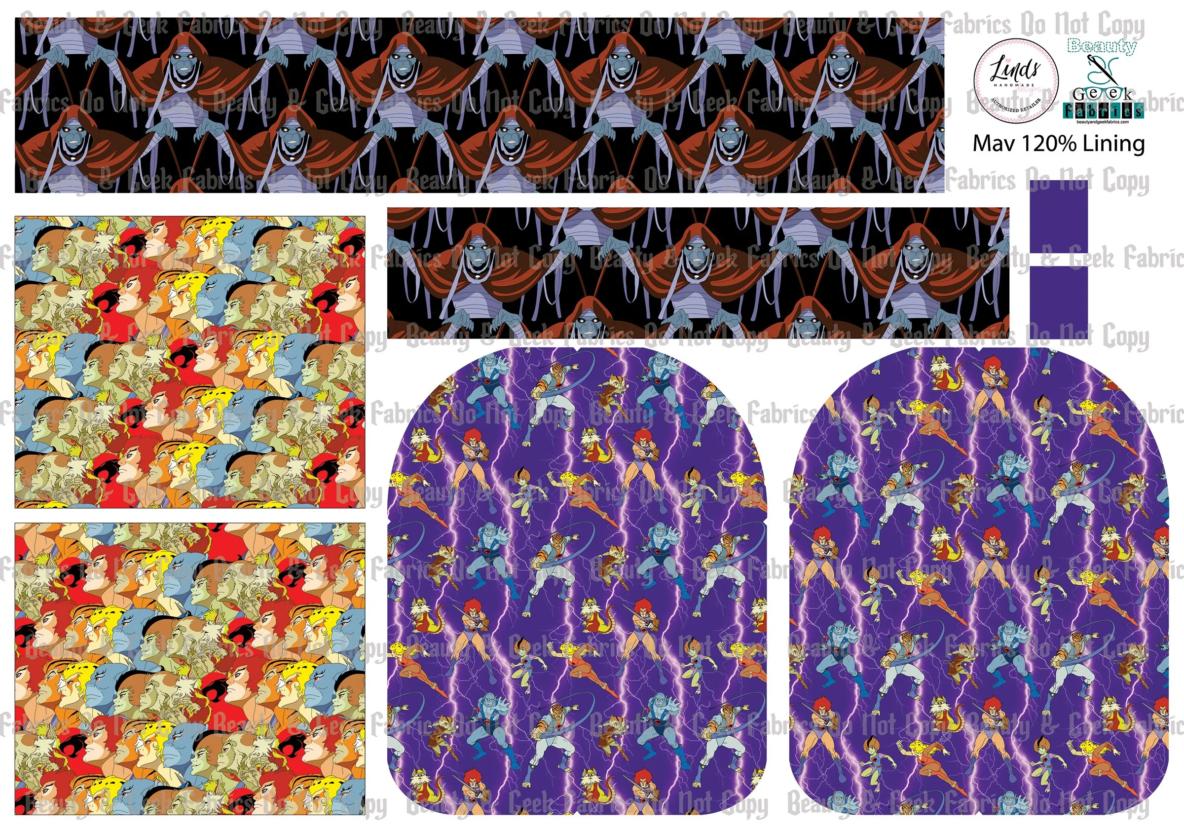 T Cats Mav Pack Lining Only - Cut N Sew - Past Print Preorder