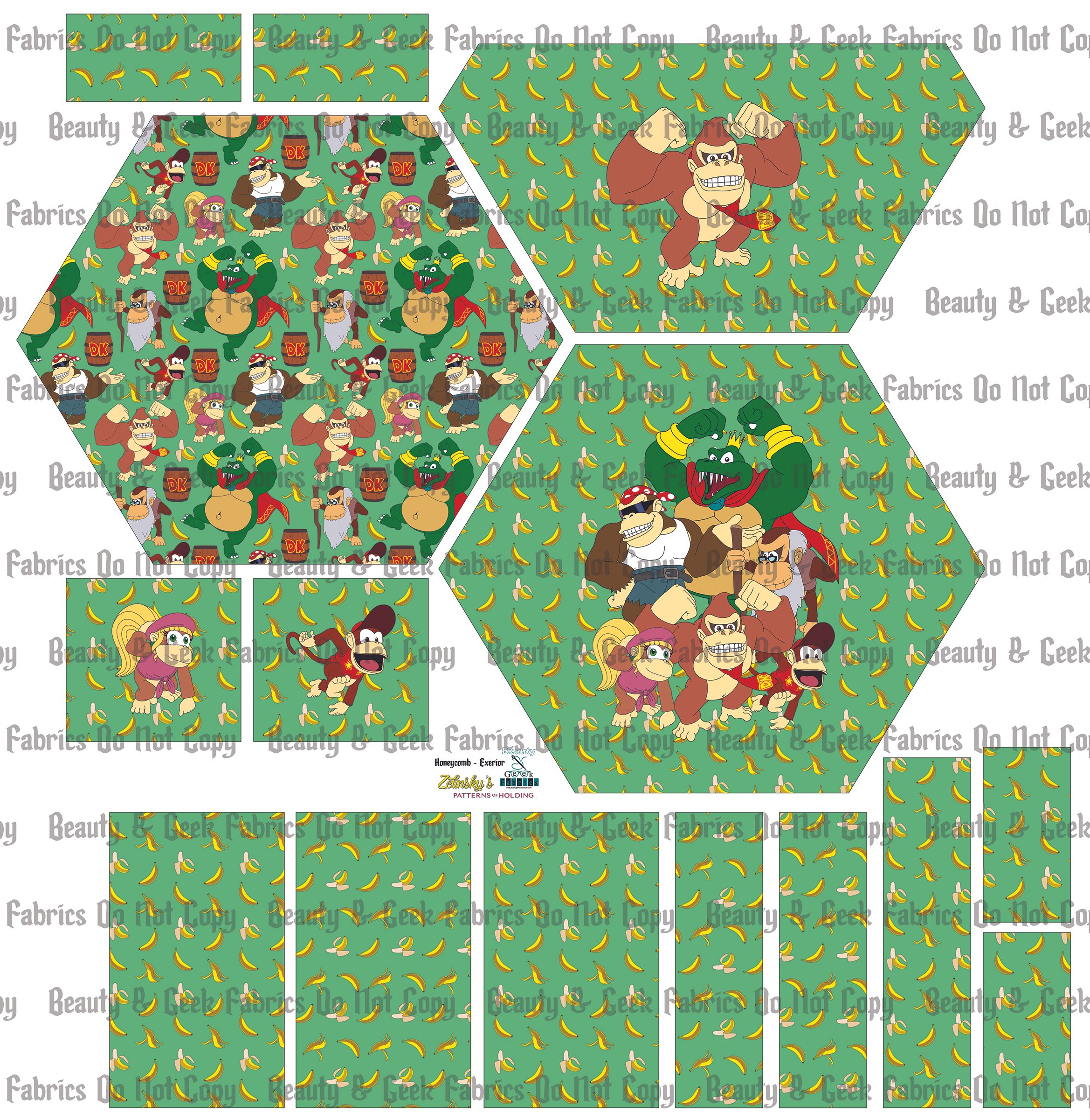 DK Honeycomb (2 Options) Exterior Only - Cut N Sew - Past Print Preorder