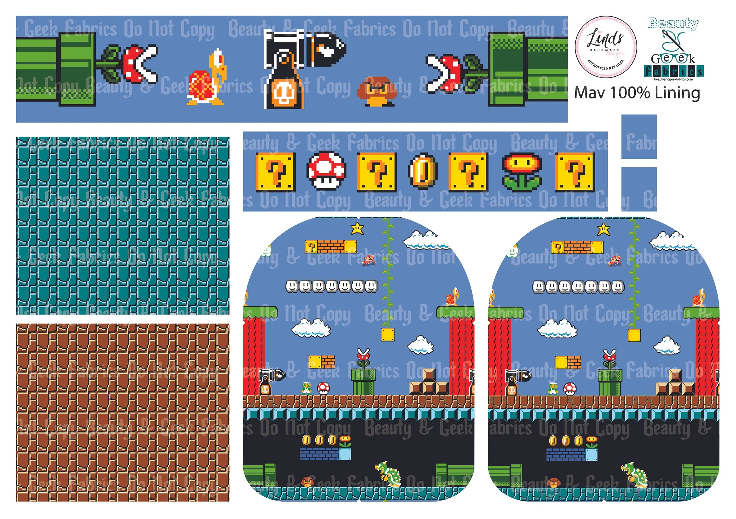 Super Bros Mav Pack Lining Only - Cut N Sew - Past Print Preorder