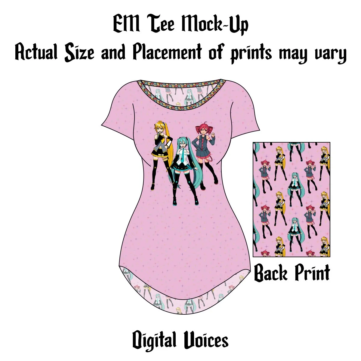 Made to Order EM TEE - Digital Voices (4 Options)