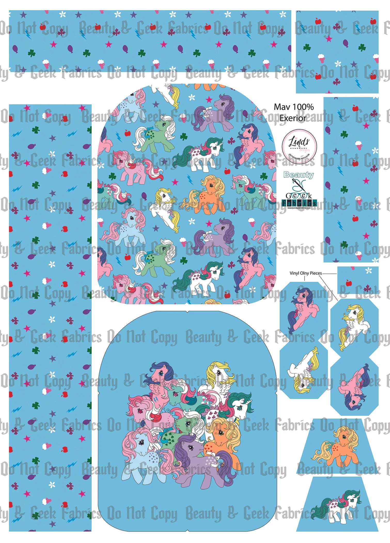 80's Ponies Mav Pack Exterior Only - Cut N Sew - Past Print Preorder