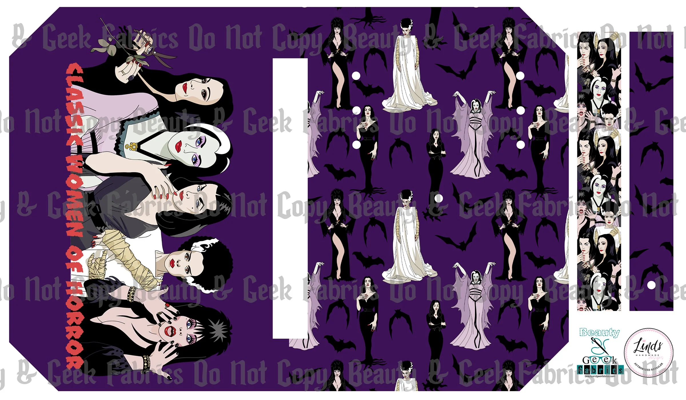 Classic Women of Horror Pocket Pal (12 options) - Cut N Sew - Past Print Preorder