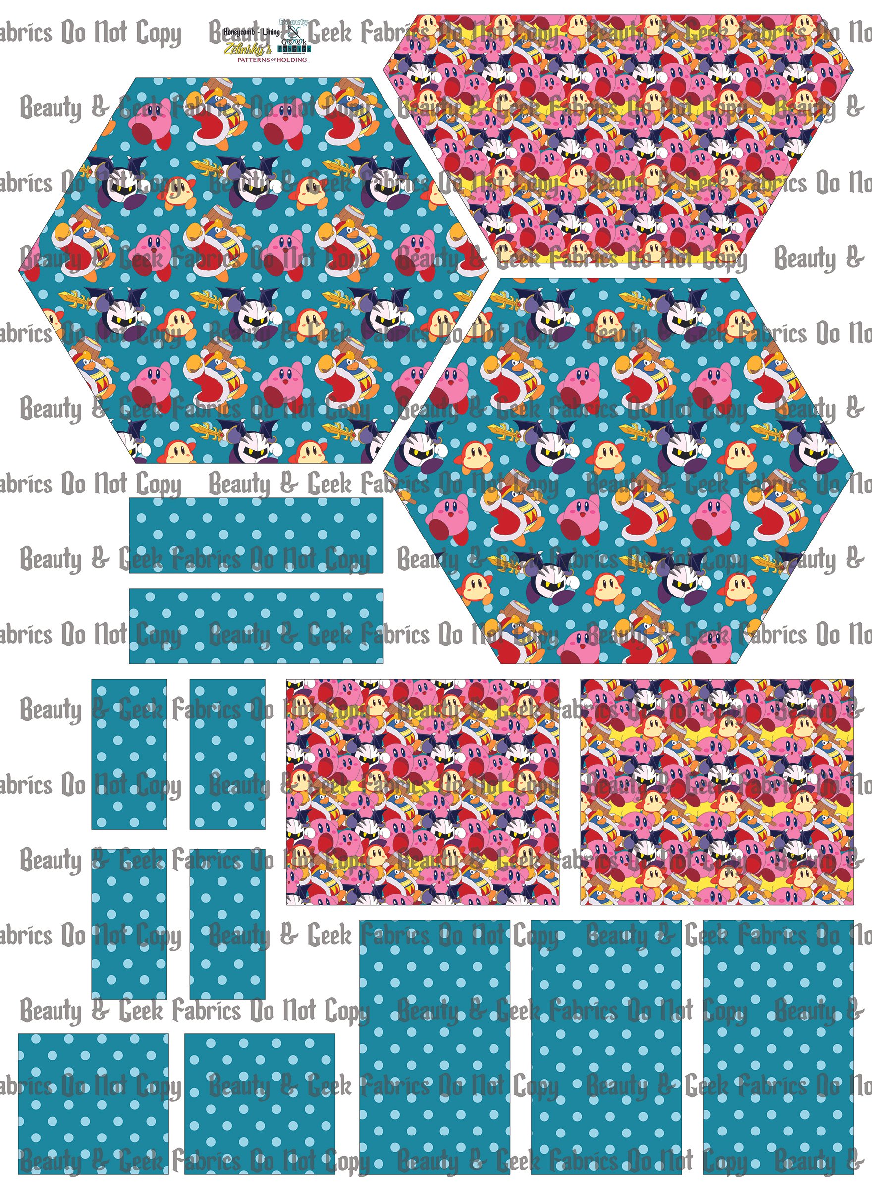 Lil' Pink Hero Honeycomb Lining Only - Cut N Sew - Past Print Preorder