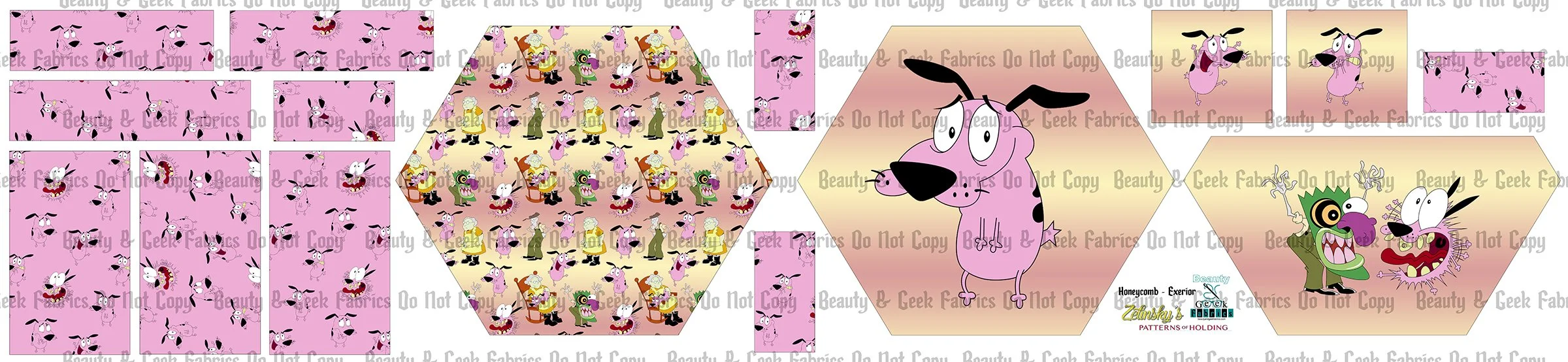 Scaredy Dog Honeycomb Exterior Only - Cut N Sew - Preorder