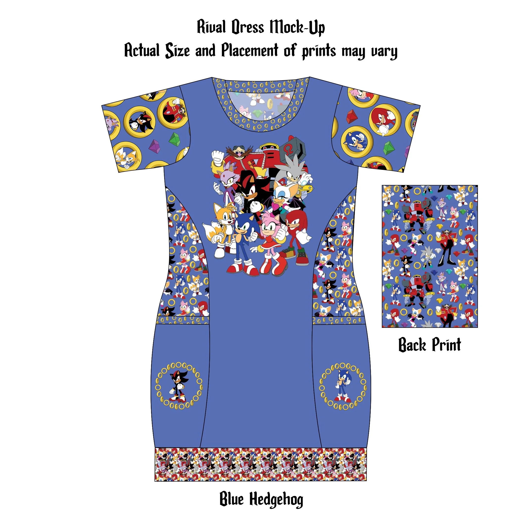 Made to Order Rival Dress - Blue Hedgehog
