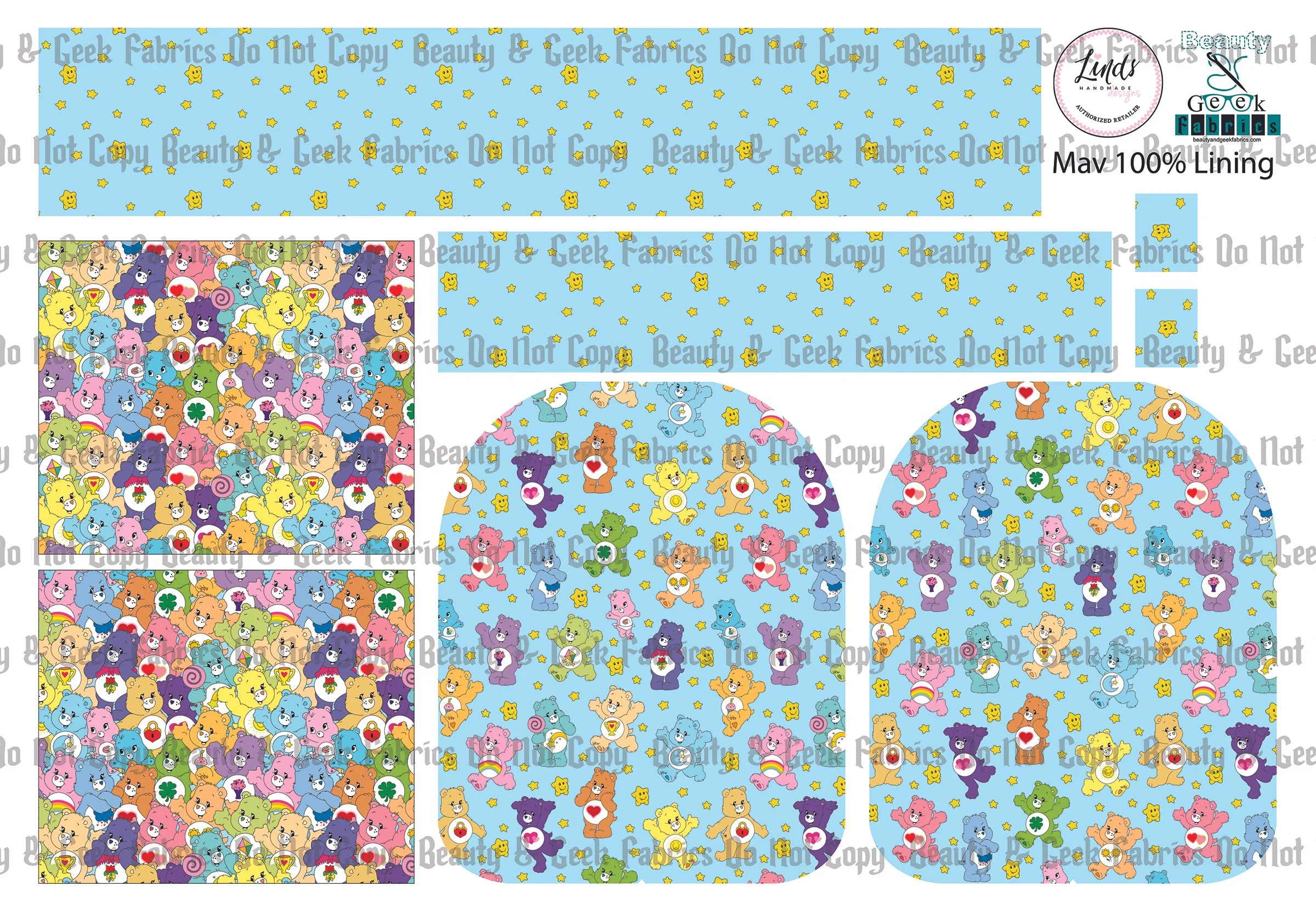 80's Bears Mav Pack Lining Only - Cut N Sew - Past Print Preorder