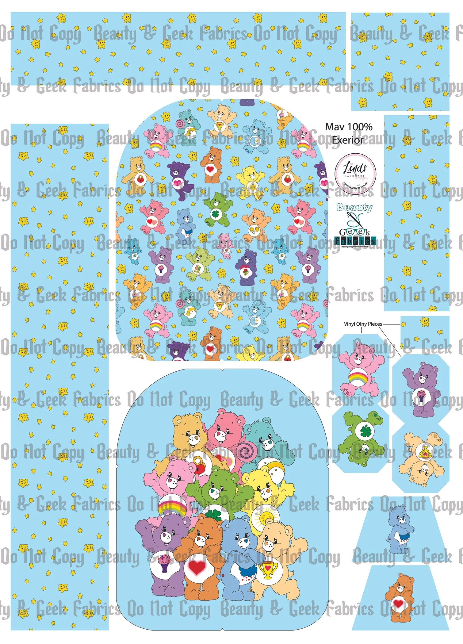 80's Bears Mav Pack Exterior Only - Cut N Sew - Past Print Preorder