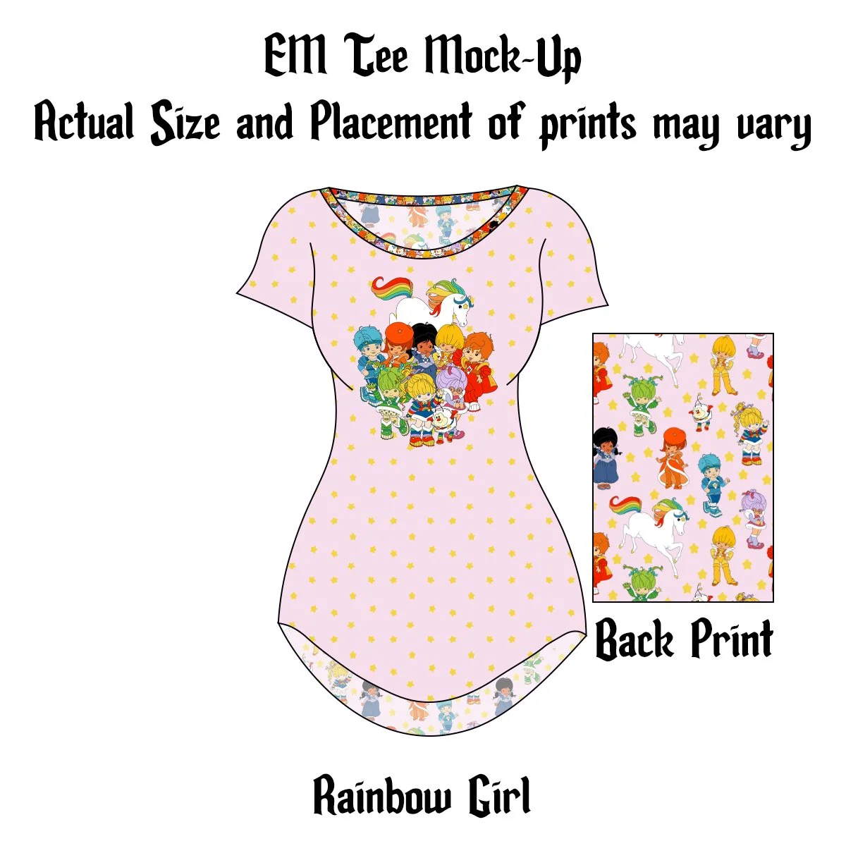 Made to Order EM TEE - 80's Rainbow Girl