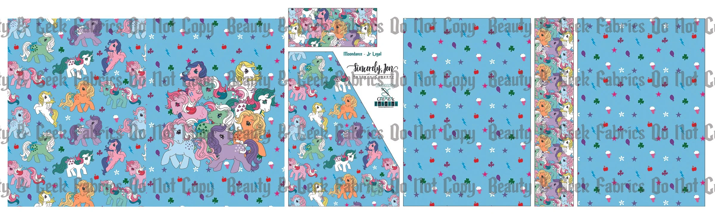 80's Ponies Moondance (4 options) - Cut N Sew - Past Print Preorder