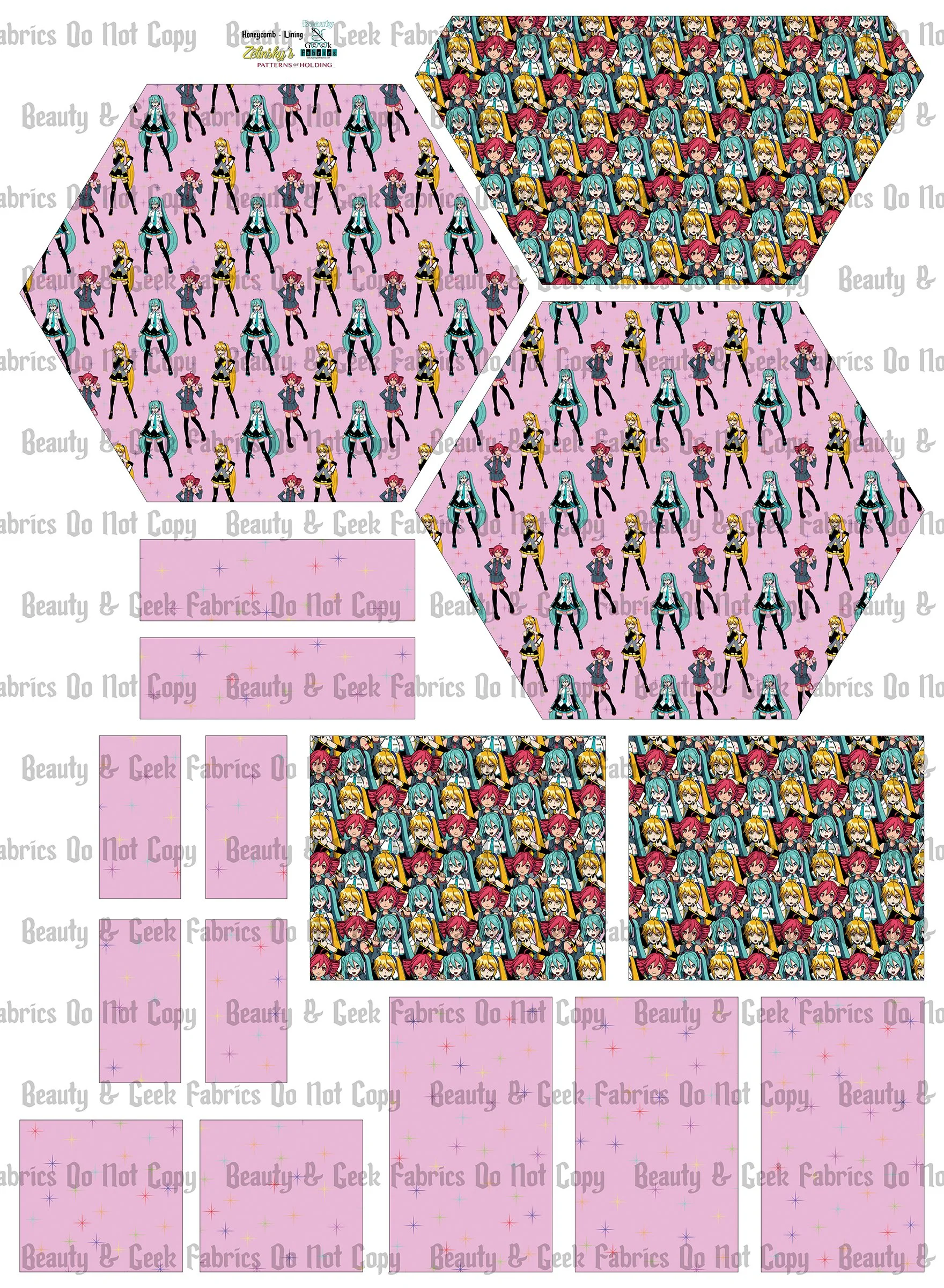 Digital Voices Honeycomb Lining Only - Cut N Sew - Preorder