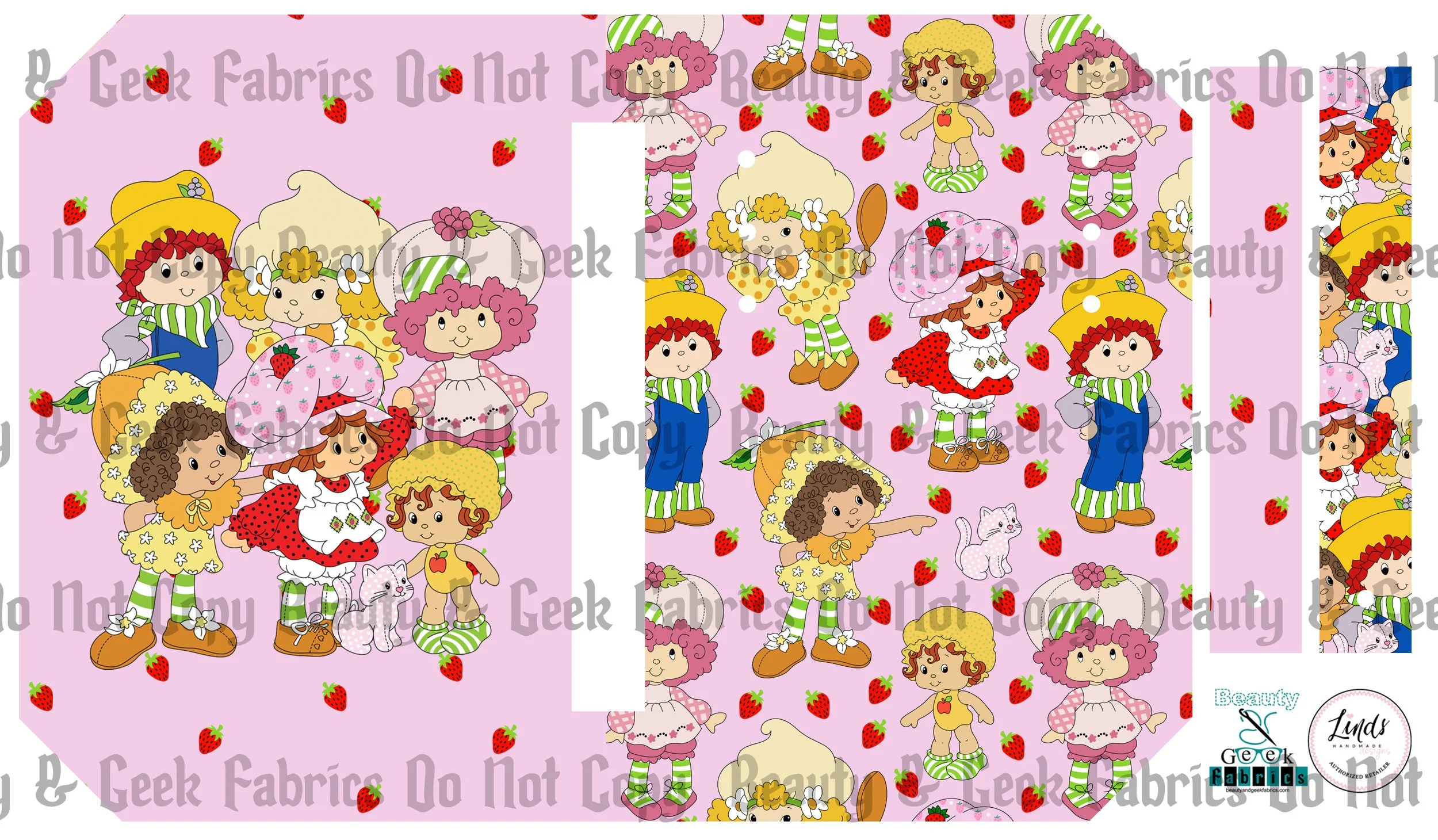 Strawberry Girl Pocket Pal (2 options) - Cut N Sew - Past Print Preorder