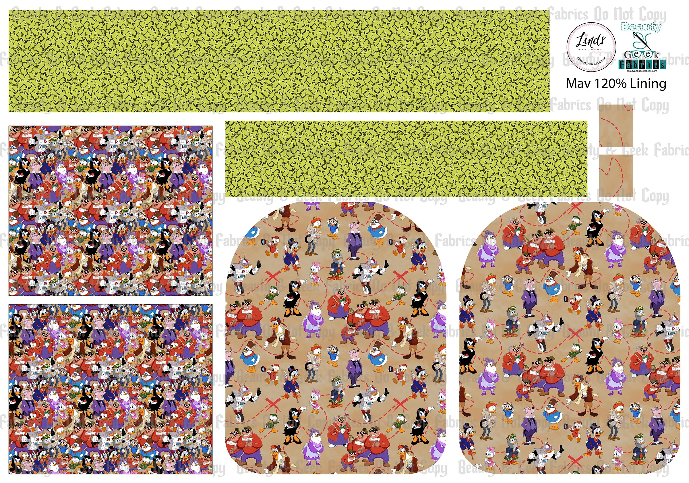 Tresure Ducks Mav Pack Lining Only - Cut N Sew - Past Print Preorder