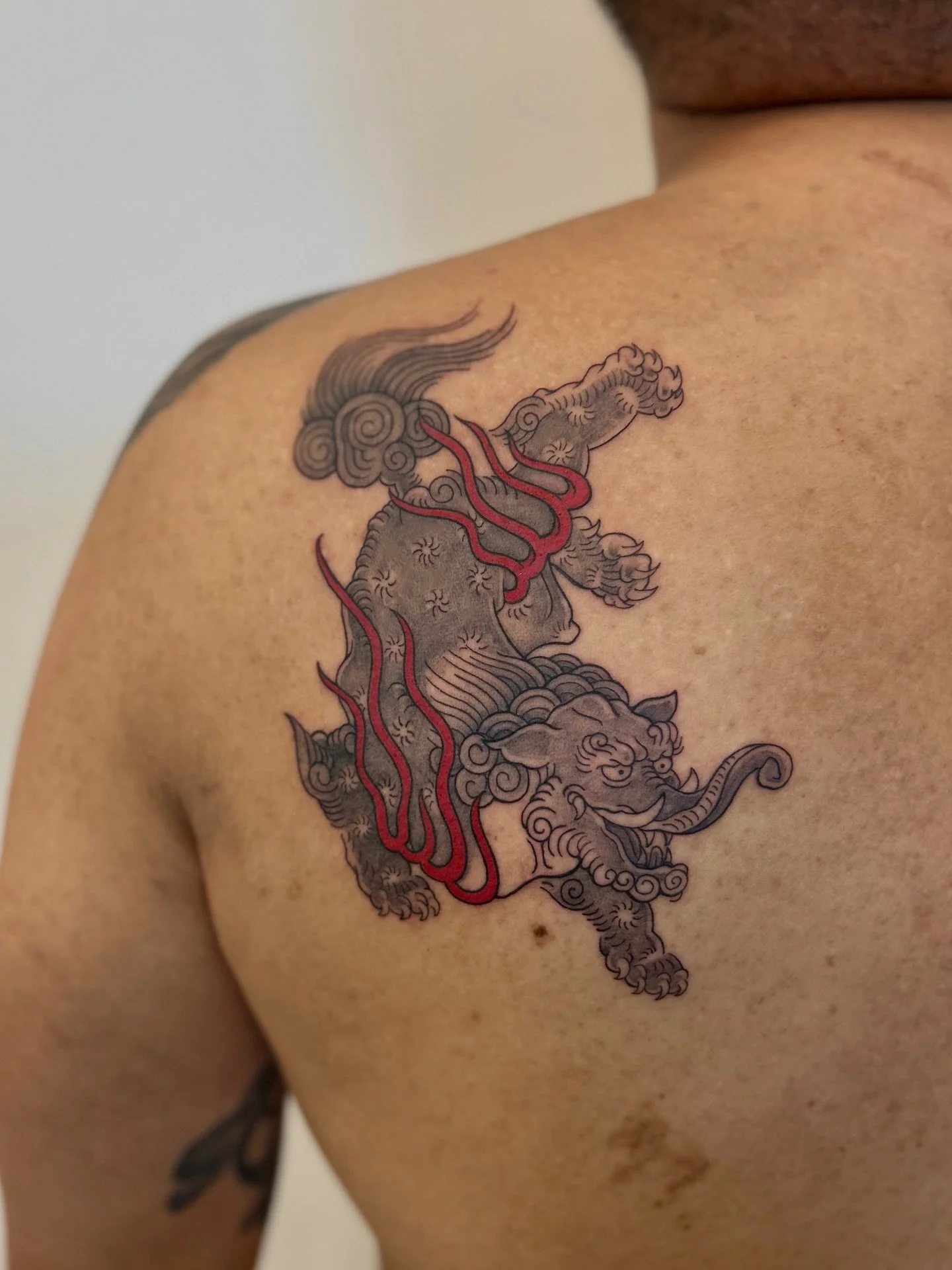 B A K U 

&ldquo;Baku watch over humans and act as guardian spirits. They feed on the dreams of humans&mdash;specifically bad dreams. Evil spirits fear baku and flee from baku-inhabited areas. Because of this, health and good luck follow baku whereve