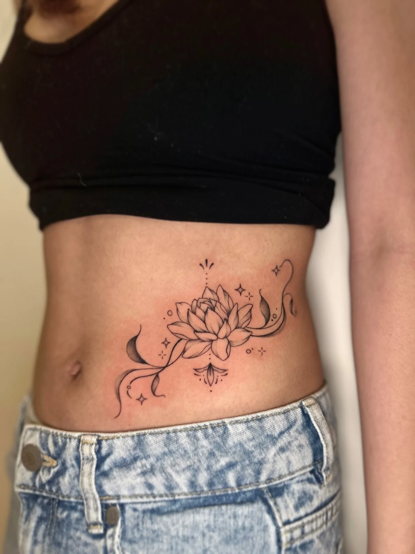 lotus + flowy details.

thanks for coming in again anika!