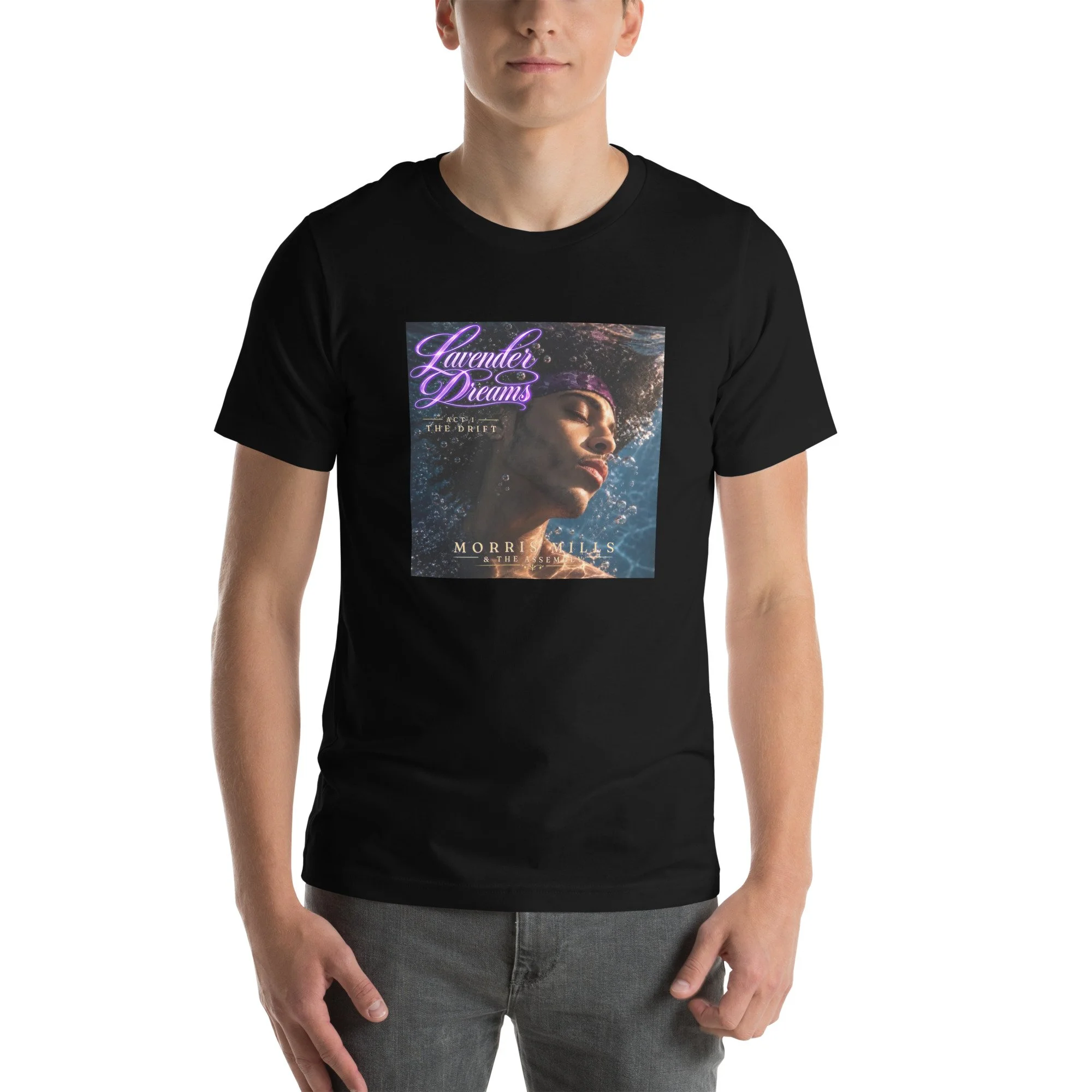 Lavender Dreams Alternate Unisex Album T-Shirt | Women & Men | Black & White
