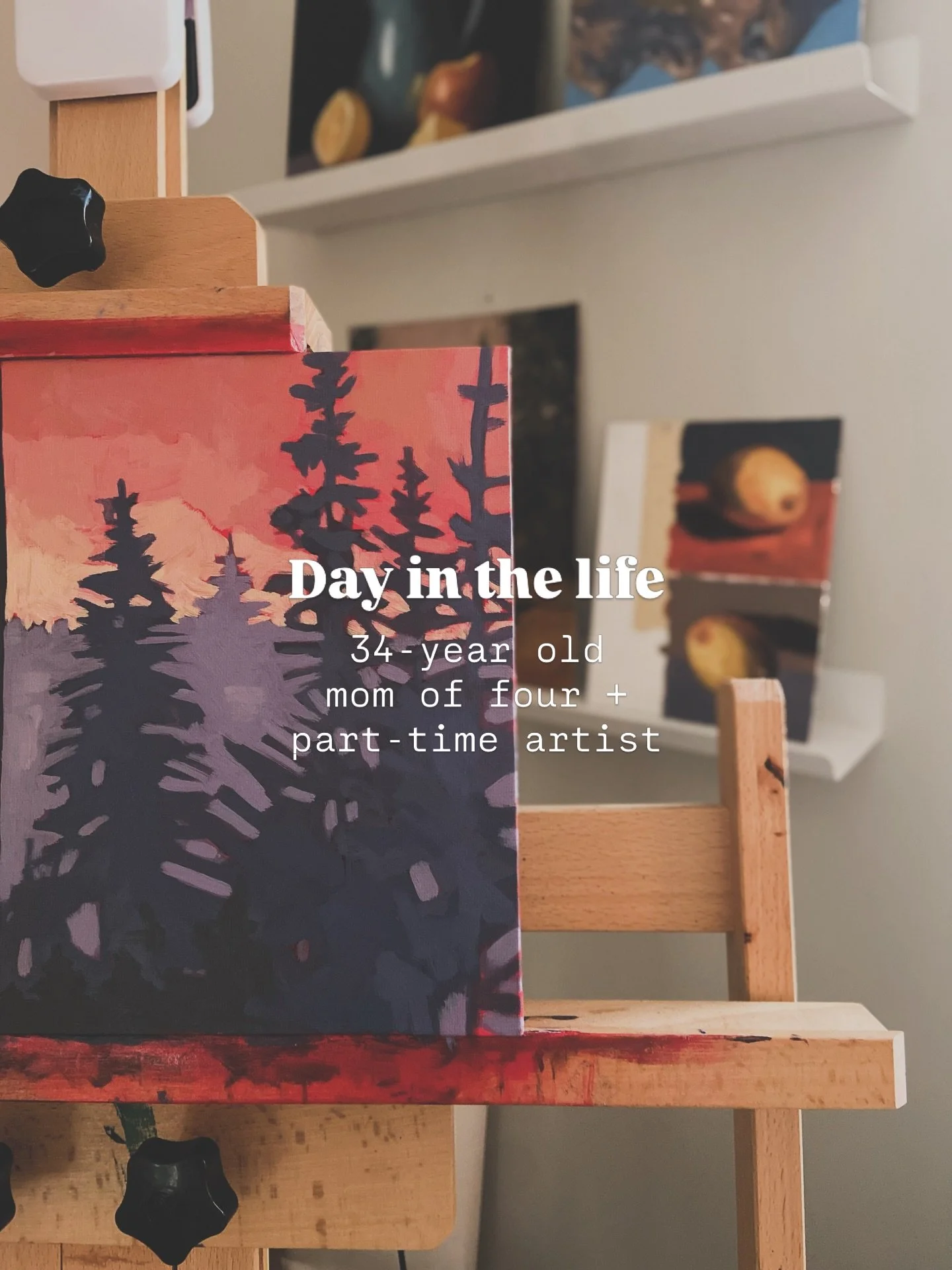 Notice how little time I spend in my studio? 

One day I know it'll be different. One day I'll watch all four of them drive away on a big yellow bus, leaving me to an empty house and long hours to myself in a quiet studio. One day I won't hear "