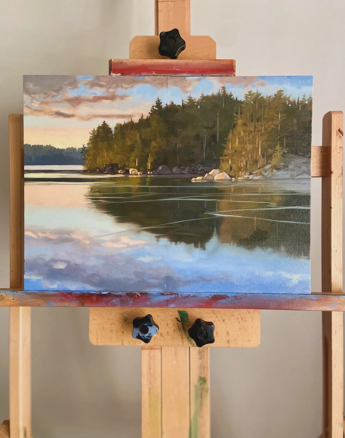 There came a point in the making of this painting when I thought I'd have to start over. I was deep in the awkward stage, a place every painting eventually lands in, and my confidence was dwindling. Confidence not just in this particular painting, bu