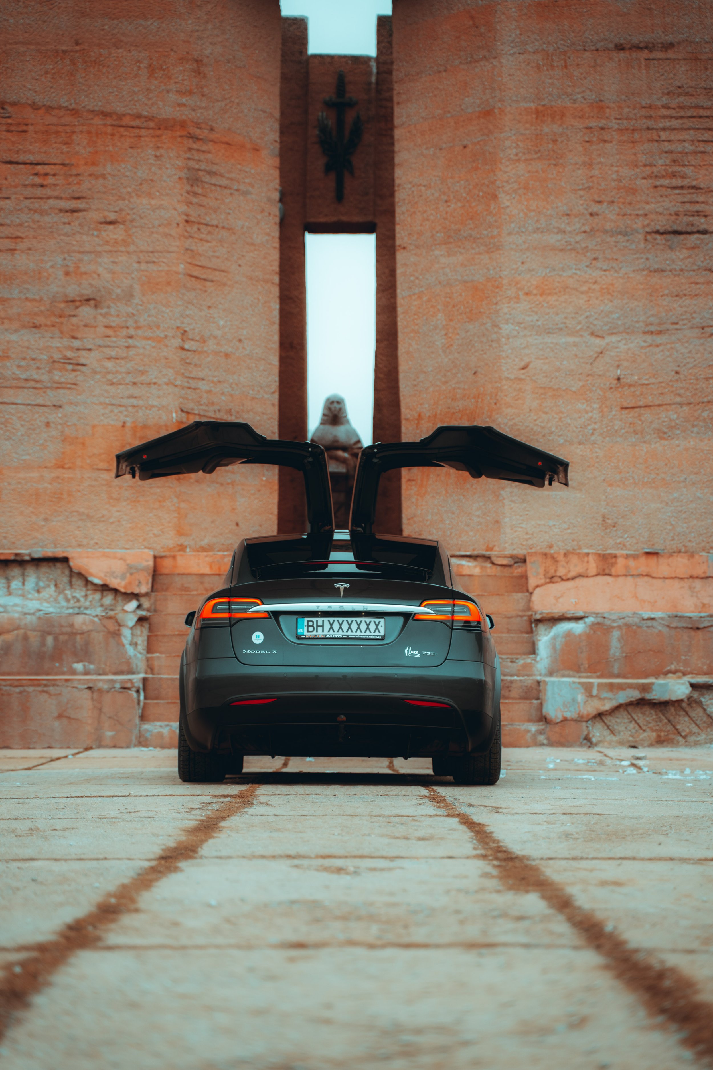 Tesla Model X electric car photography