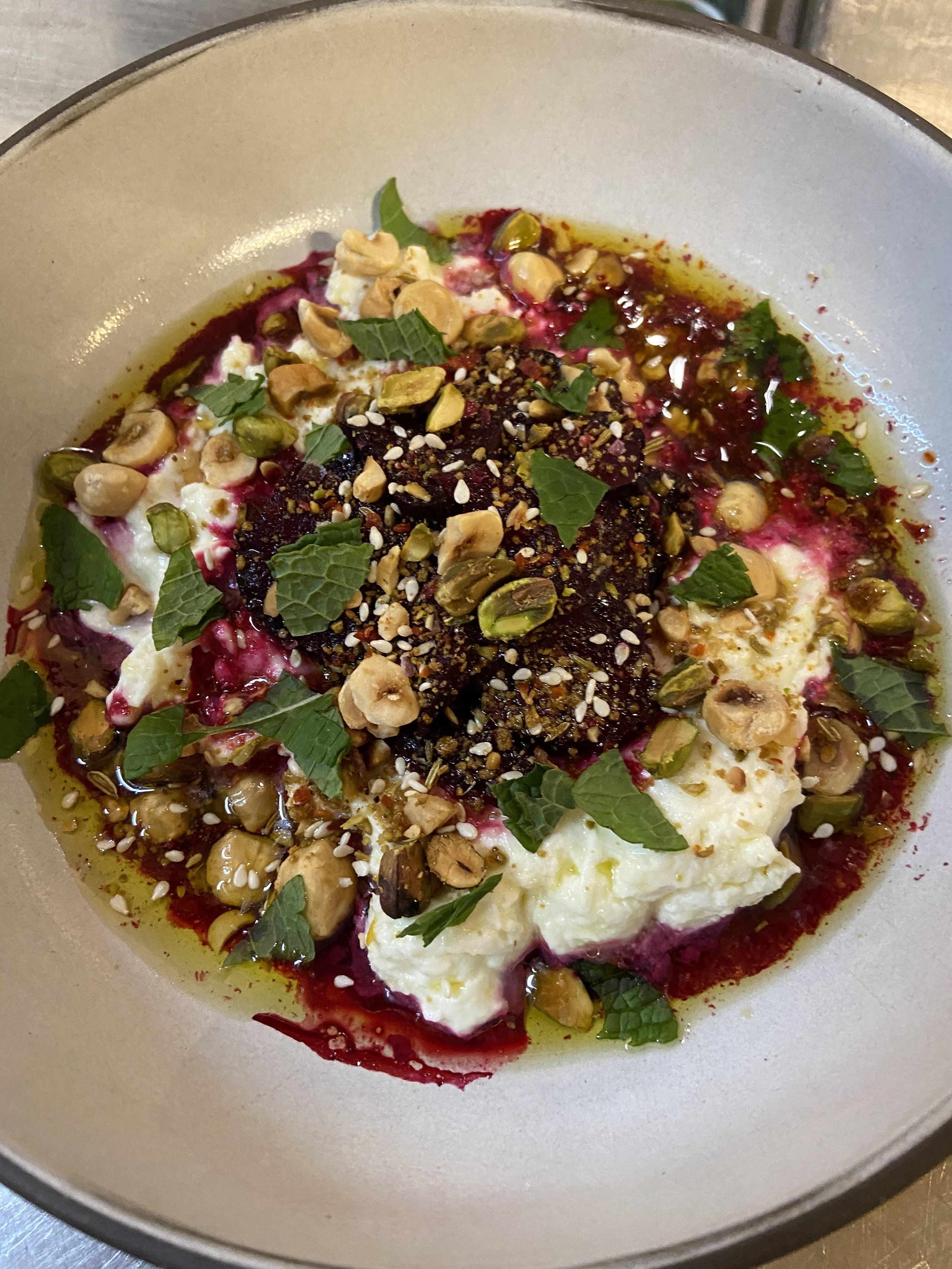 Beets, Stracitella, Hazenut Dukkah, Mint - Charley Donnelly.jpg