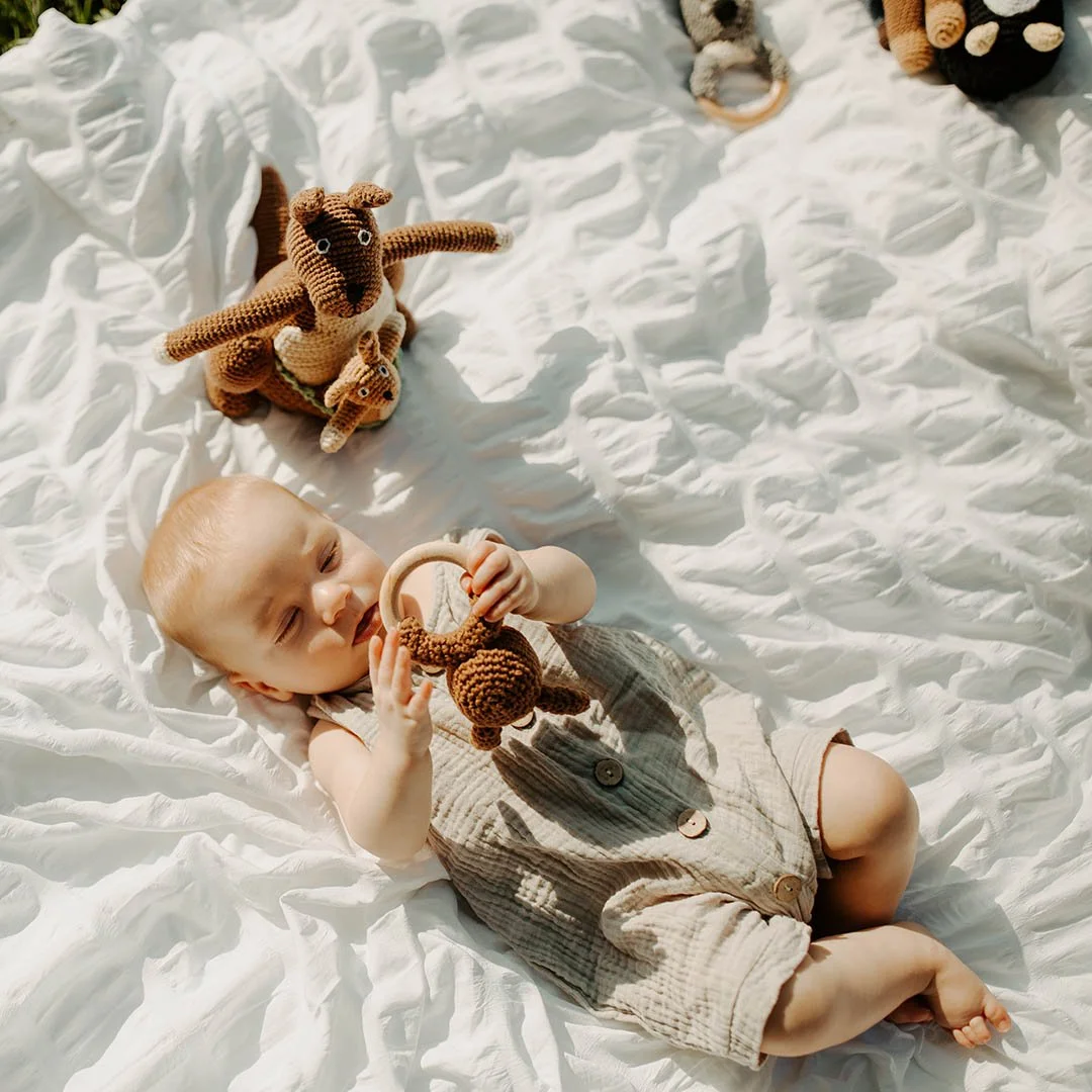 Crochet Kangaroo - Rattle