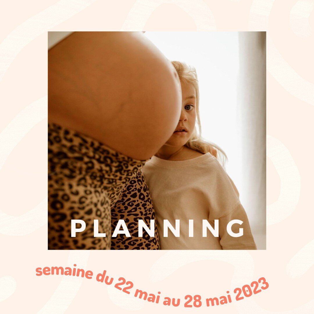 Retrouvez le planning de la semaine du 22 au 28 mai 2023 🏠👀

🤎 INFO 1 
On reprend le yoga b&eacute;b&eacute; la semaine du 29-05 (event oblige le 24/05 ☀️👶🏼🤸&zwj;♀️)

🤎 INFO 2 
Tous nos cours de yoga sont &eacute;galement dispo en visio via zo