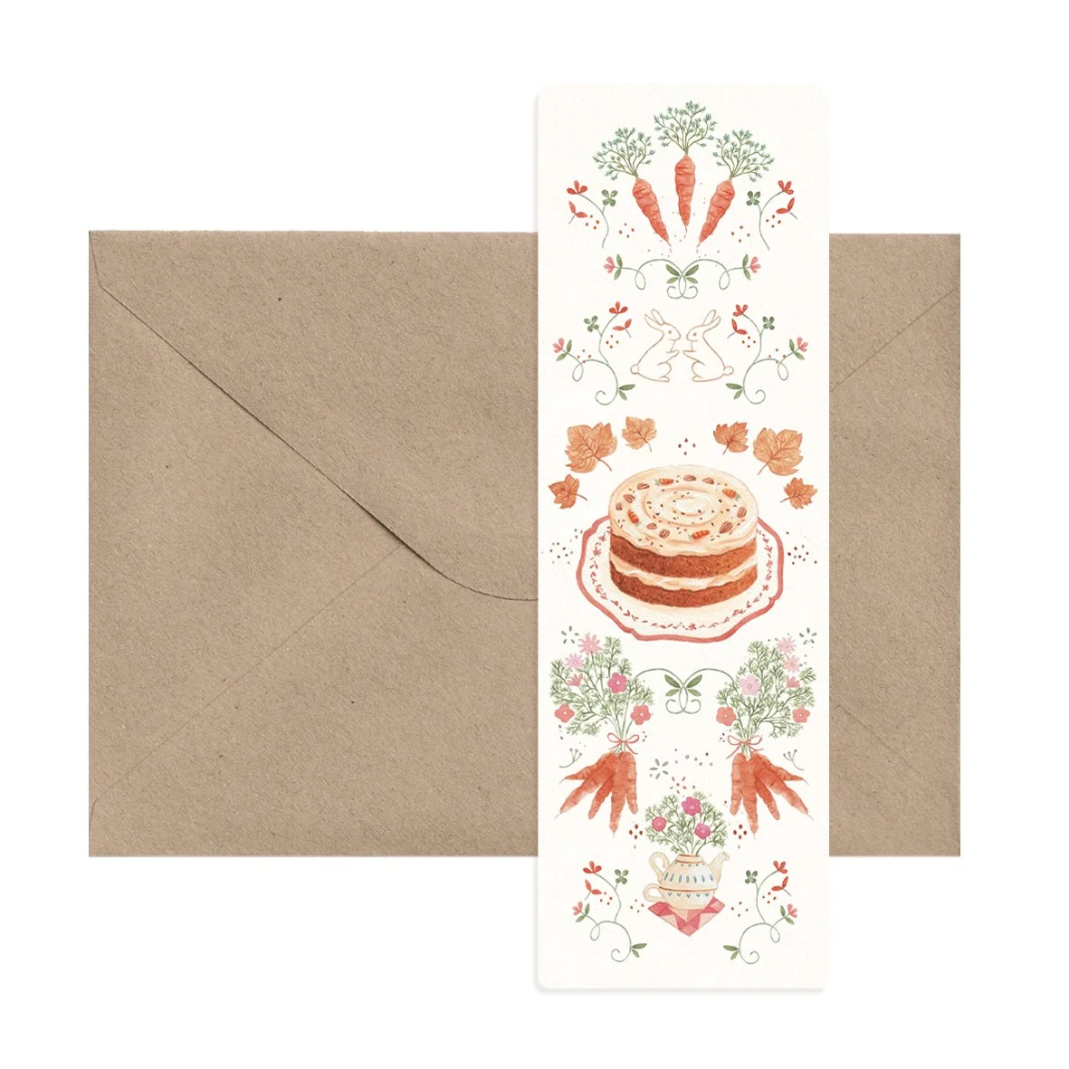 Marque-page | Carrot cake | Illustration aquarelle