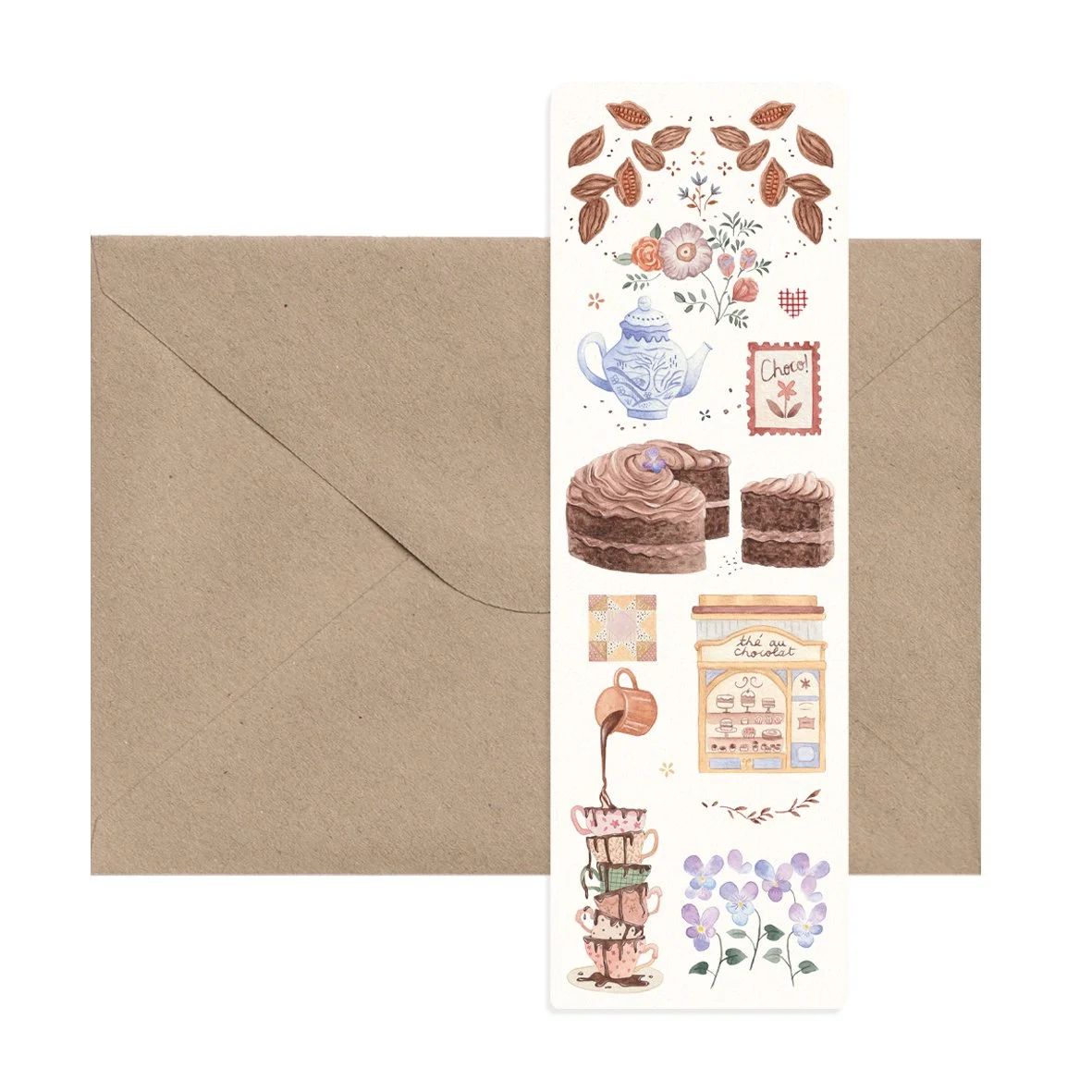 Marque-page | Chocolate fudge | Illustration aquarelle