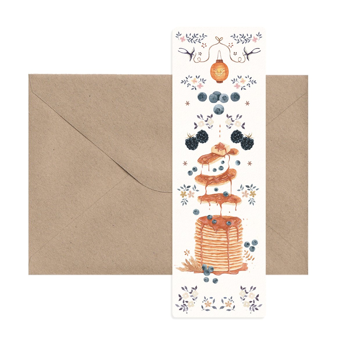 Marque-page | Pancake myrtilles | Illustration aquarelle