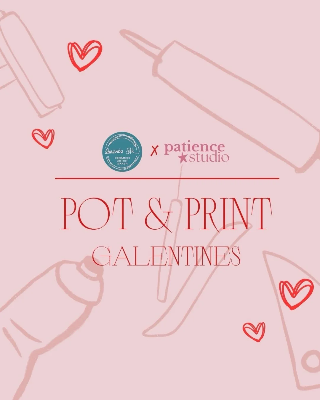 Is it too early for galentines?.. we don&rsquo;t think so!!

This galentines @amandasilkceramics and I will be teaming up for our second pot &amp; print workshop! Join us at the cosy @thehidelounge for an evening of both printmaking AND ceramics. Ins