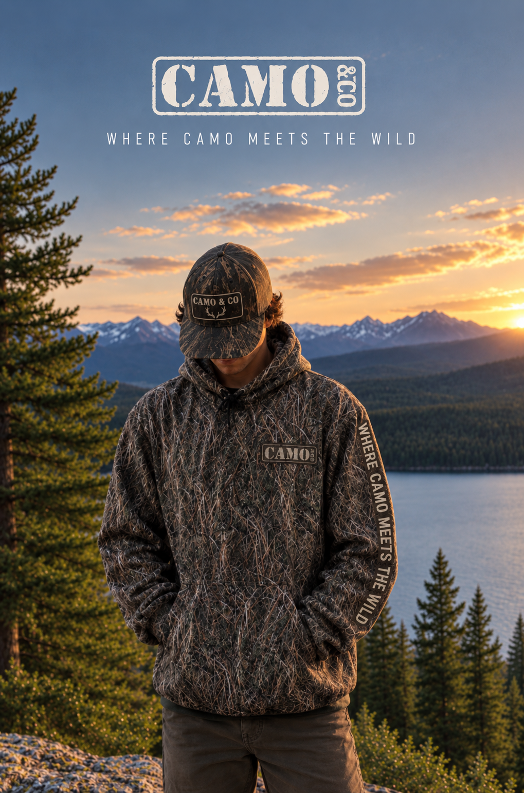 Coorong reeds Camo Jumper