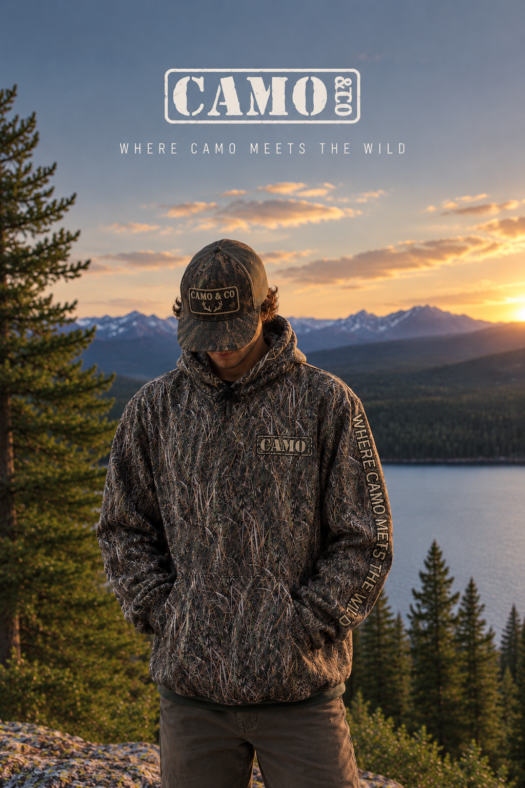 Coorong reeds Camo Jumper