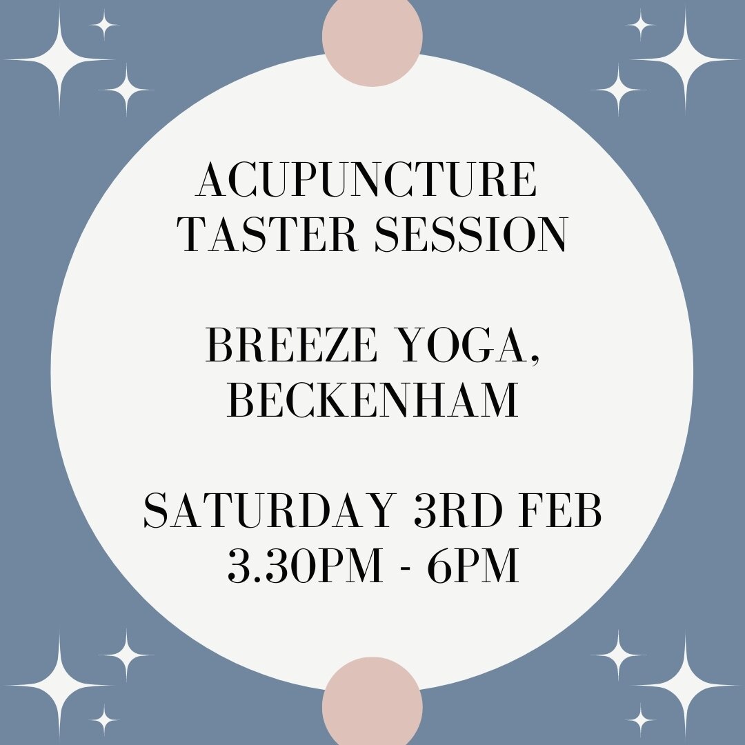 I will be at the @breezeyoga_ Wellness Weekend in Beckenham this Saturday 3rd February offering free 15-minute acupuncture consultations or ear seed treatments from 3.30pm-6pm.⁣
These taster sessions are a perfect way of discovering how acupuncture c