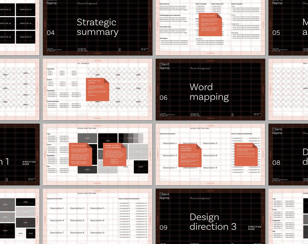 Strategy & Design Direction Template — Chittco | Jack Chitty, Brand ...