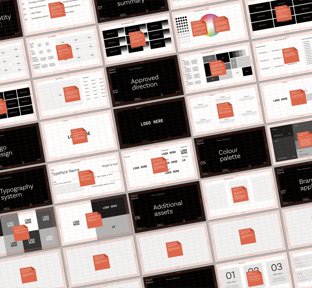 Identity Slides Example Visual Identity Presentation Template — Chittco | Jack Chitty, Brand ...