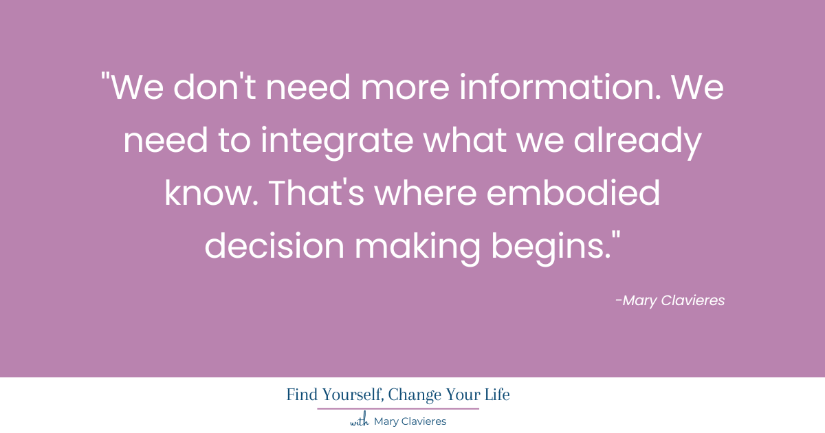 embodied decision making quote