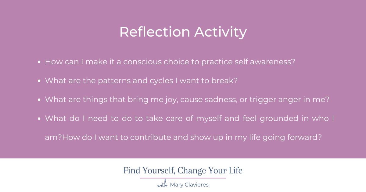 reflection activity to change the course of your life