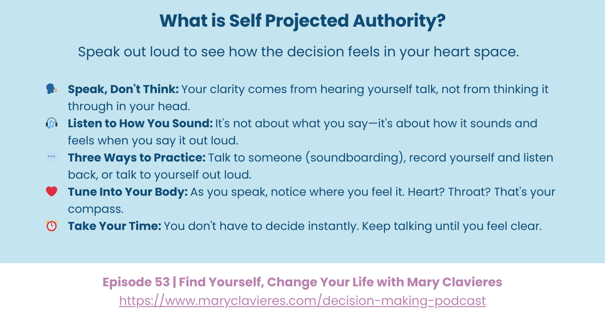 what is self projected authority for how to make sound decisions