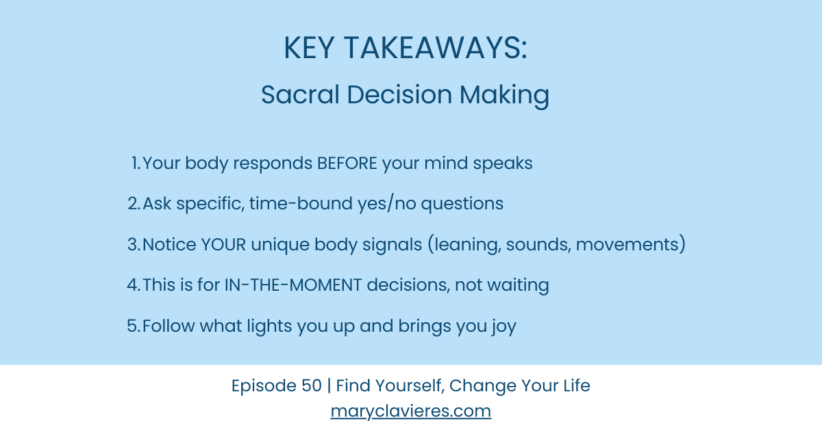 key takeaways for how to trust your body with sacral authority