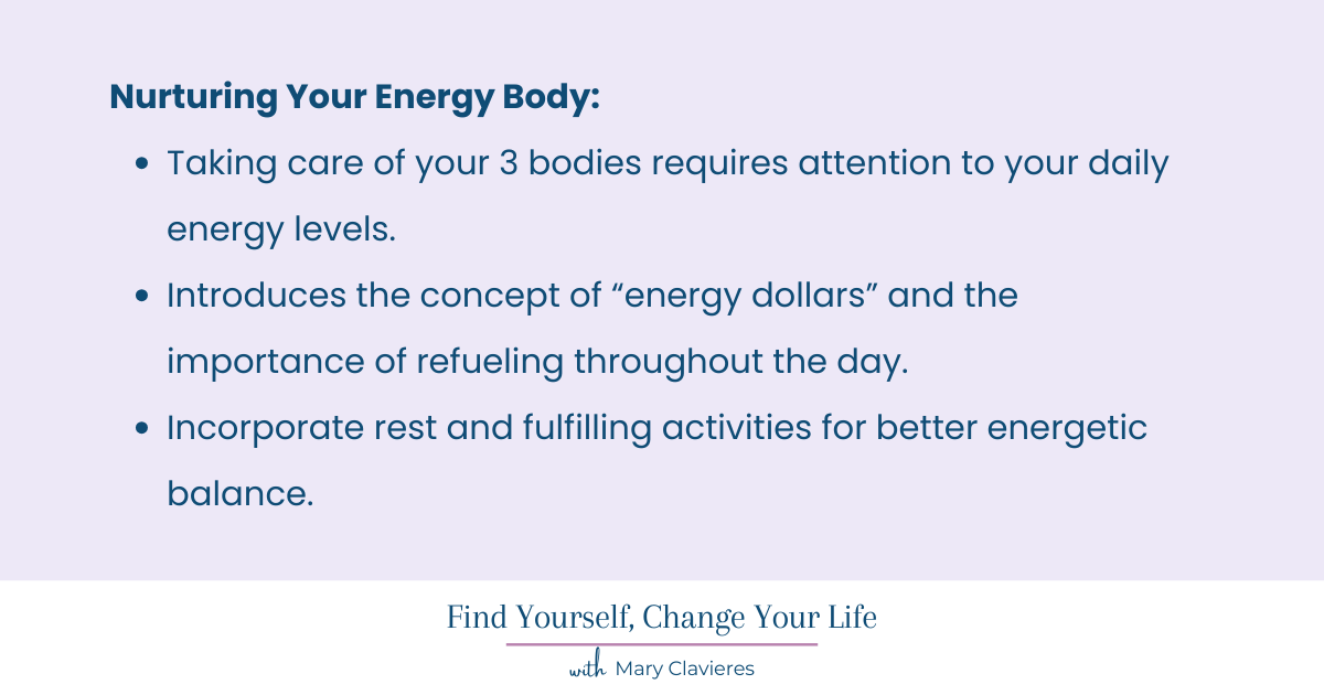 taking care of your 3 bodies - the energy body description