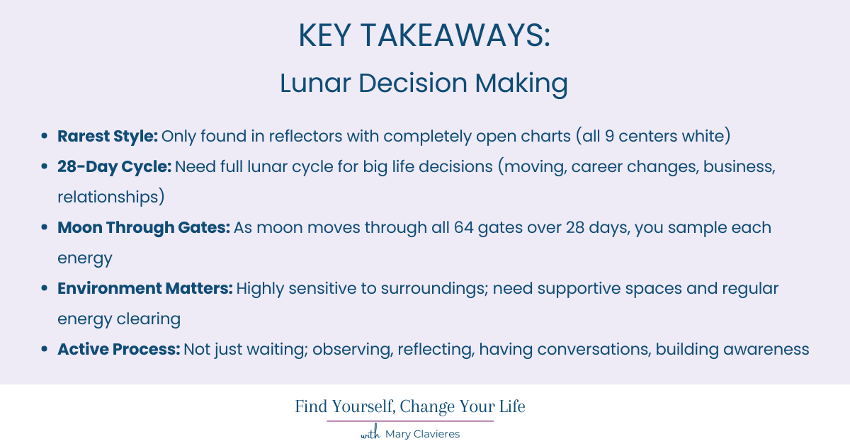 key takeaways about lunar authority in human design