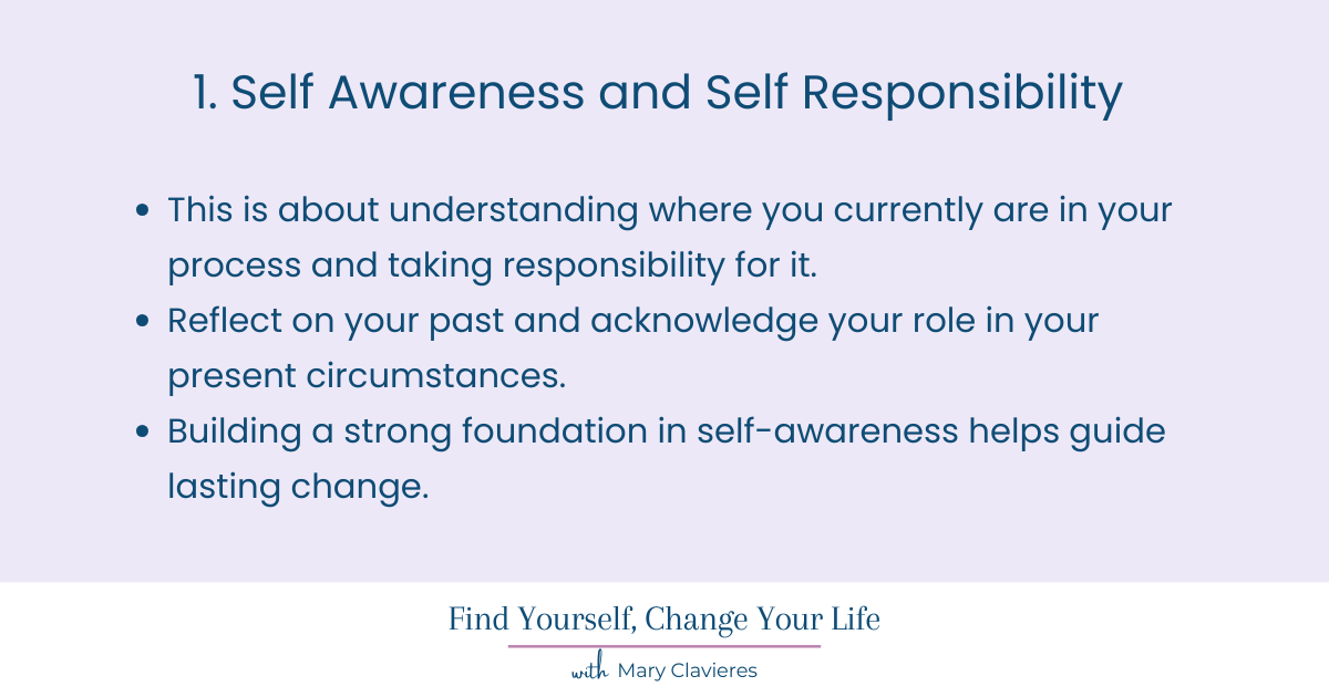 self responsibility key to create lasting change