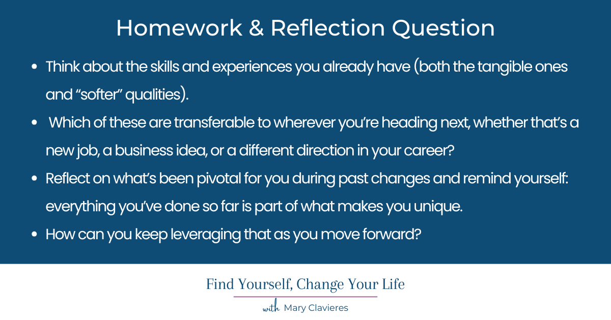 reflection prompts for navigating a career pivot