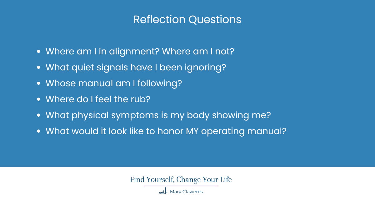 reflection questions for living in alignment