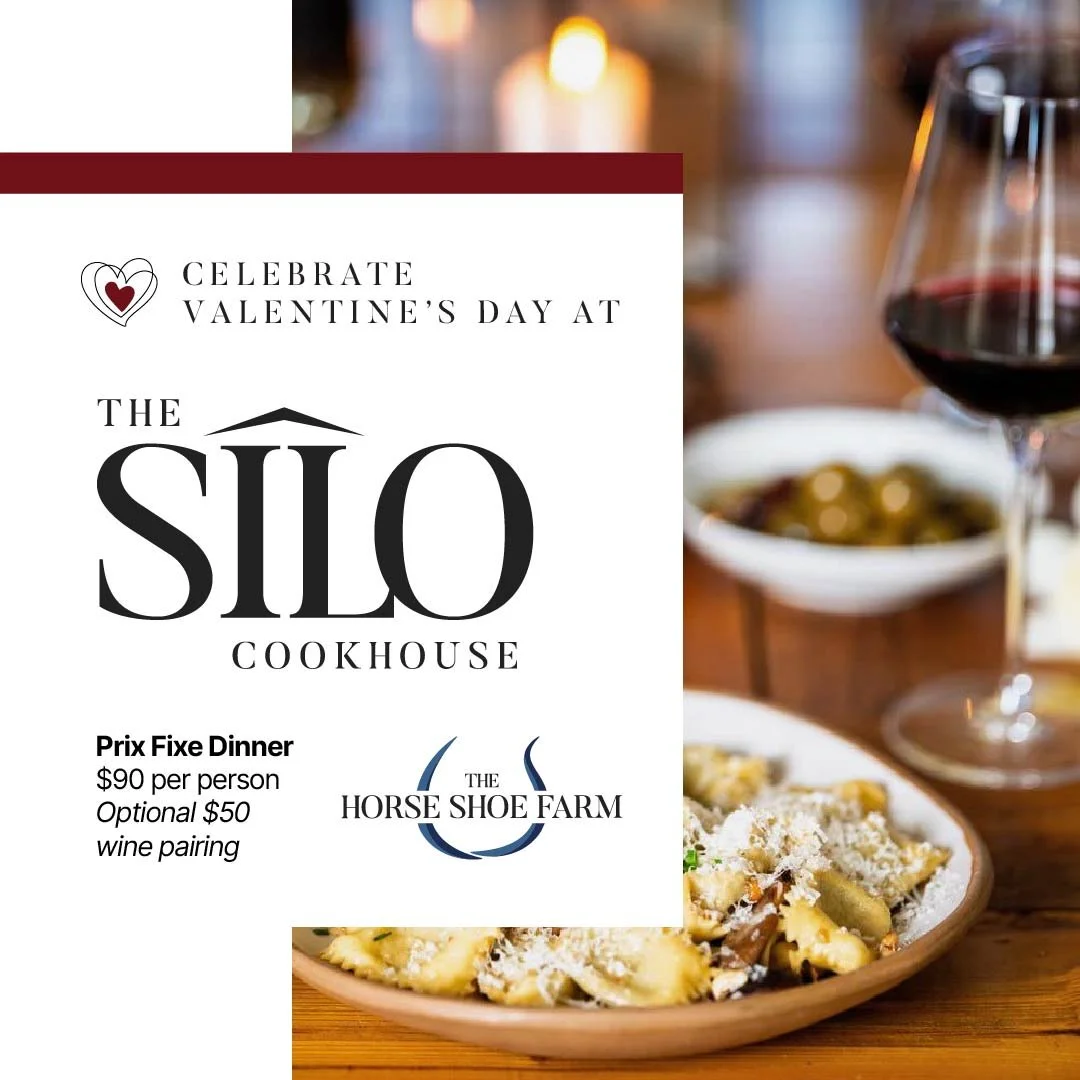 Celebrate Valentine&rsquo;s Day at Silo Cookhouse &hearts;️

Slow down, reconnect, and enjoy a thoughtfully prepared prix fixe dinner with someone special.

🍽️ $90 per person
🍷 Optional $50 wine pairing
⏰ Reservations available from 5:00&ndash;8:30