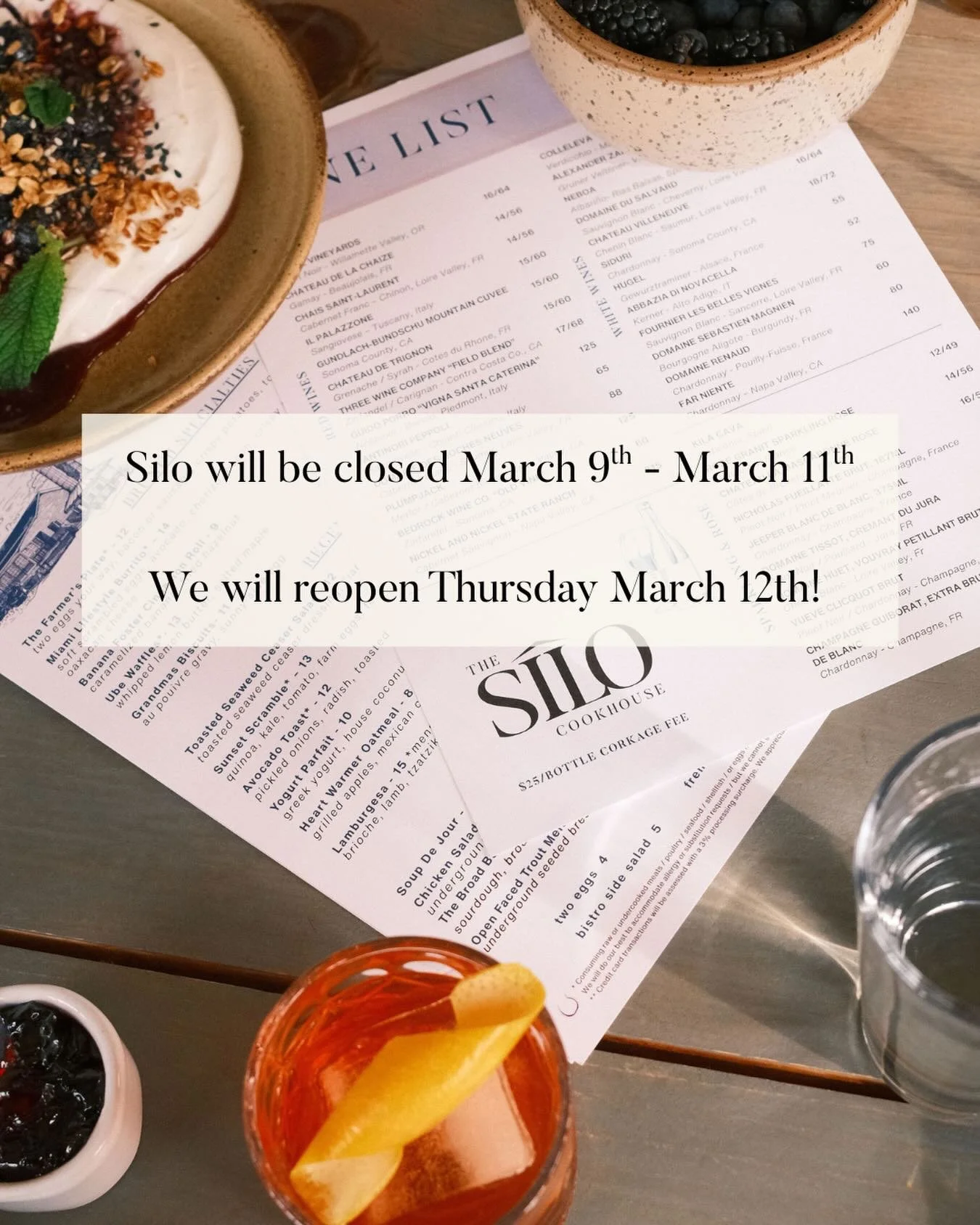 We apologize for the inconvenience, we look forward to serving you again March 12th!