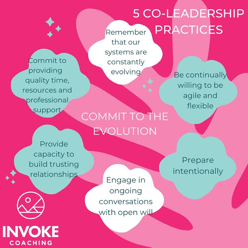 These 5 core practices are attitudes and attributes to develop as leaders leaning into co-leadership. Learn more on the blog at InvokeCoaching.com.